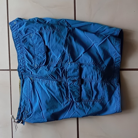 Boca Classics Men's Turquoise Swim Trunk w Inside Lining n Side Pockets w Velcro - Picture 6 of 8